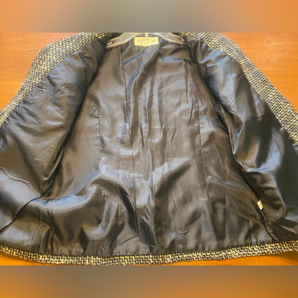Orvis Black/Brown Tweed Button-Front Jacket 10P - Picture 7 of 9